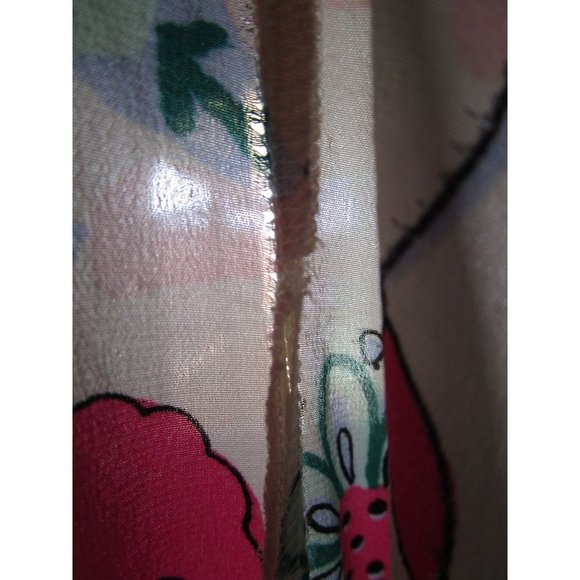 Moschino Cheap And Chic Silk Floral Butterfly Garden Dress US Size 10 Imperfect - Picture 5 of 16